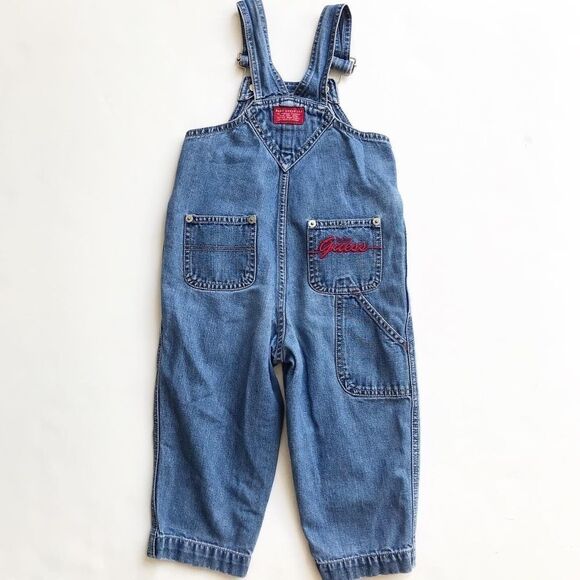 Vintage Baby Guess denim overalls 24 months - Picture 6 of 8